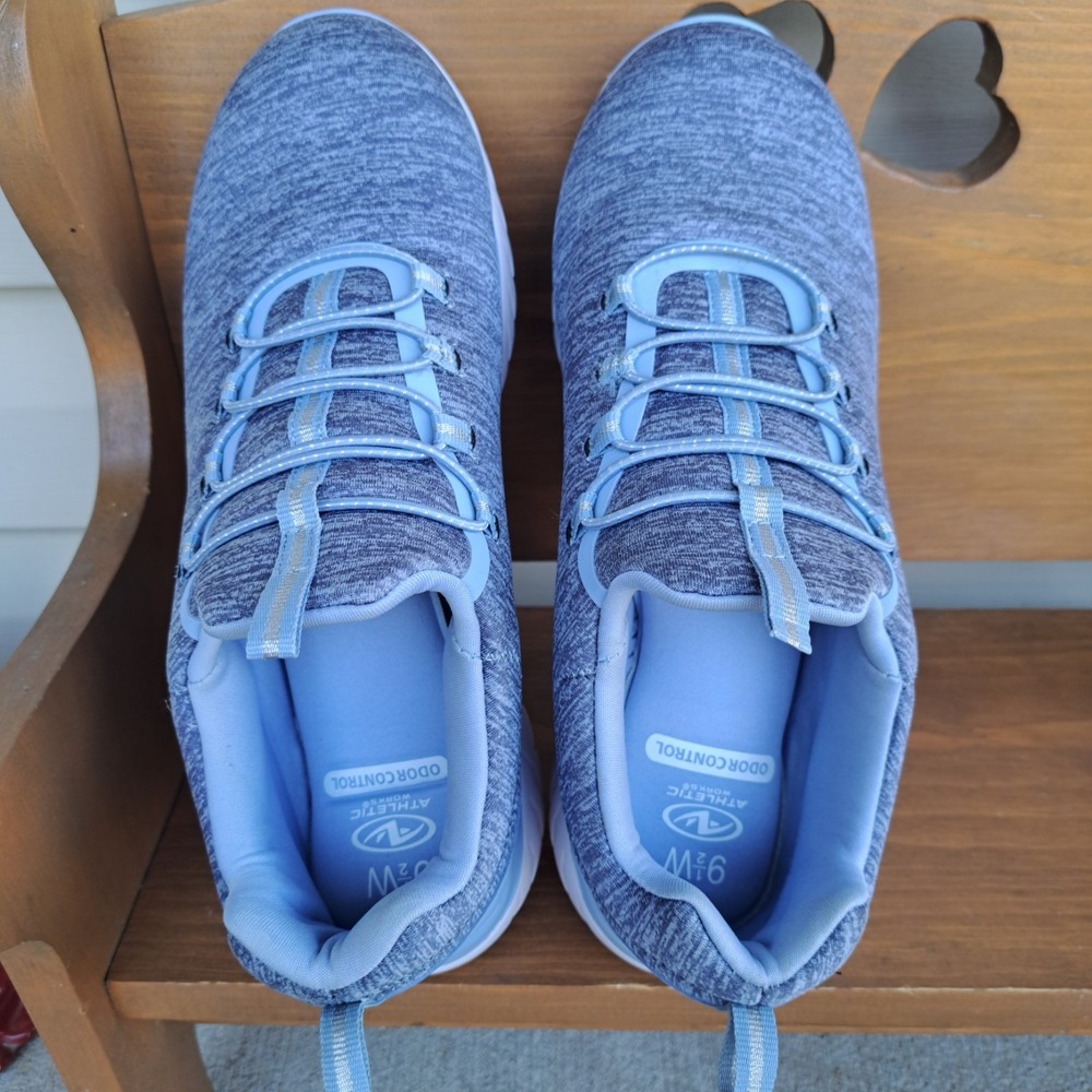 Athletic Works Women's Blue Odor Control Slip-On Shoes, Size 9.5 W - Picture 1 of 7